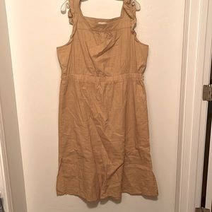 Mustard yellow Linen summer dress